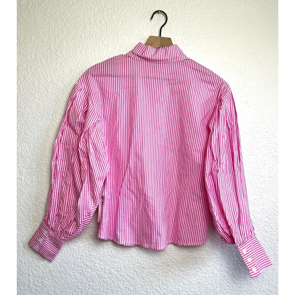 Aqua Pink/White Stripe Button Down - Size XS - NWT - Picture 4 of 6